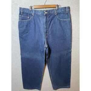 New Levi's Men's 550 Relaxed Fit Straight Leg Jeans Dark Wash Waist 42 L30 NWT